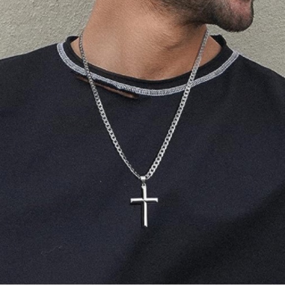 Boutique Other - 925 Sterling Silver Cross Chain Necklace